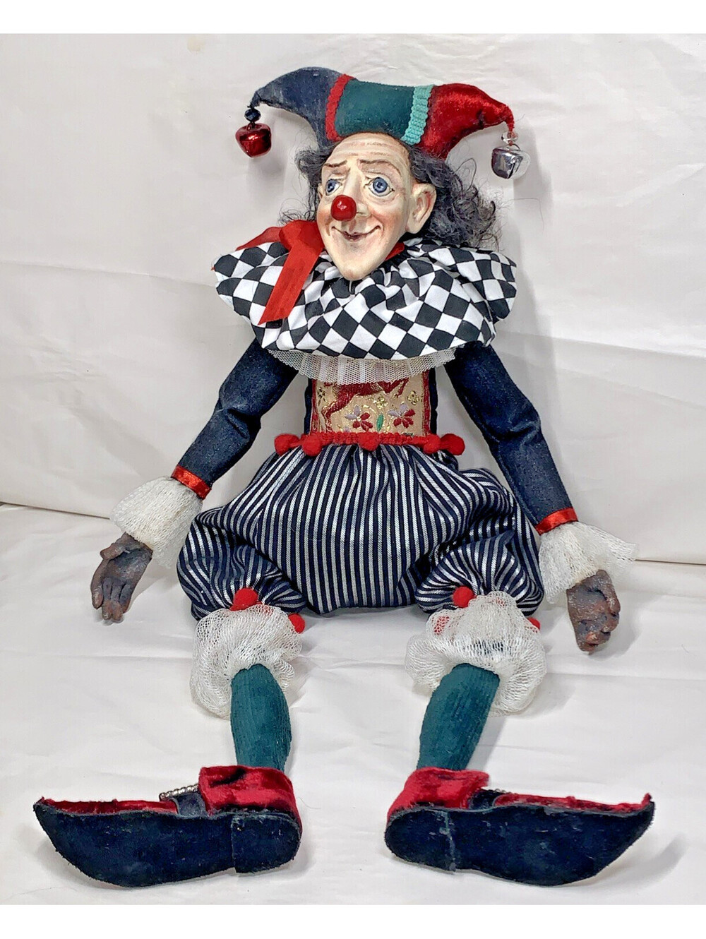 Irina Zhila OOAK ~ JESTER ~ Handmade Boudoir Doll ~ 17.5" ~ Posable